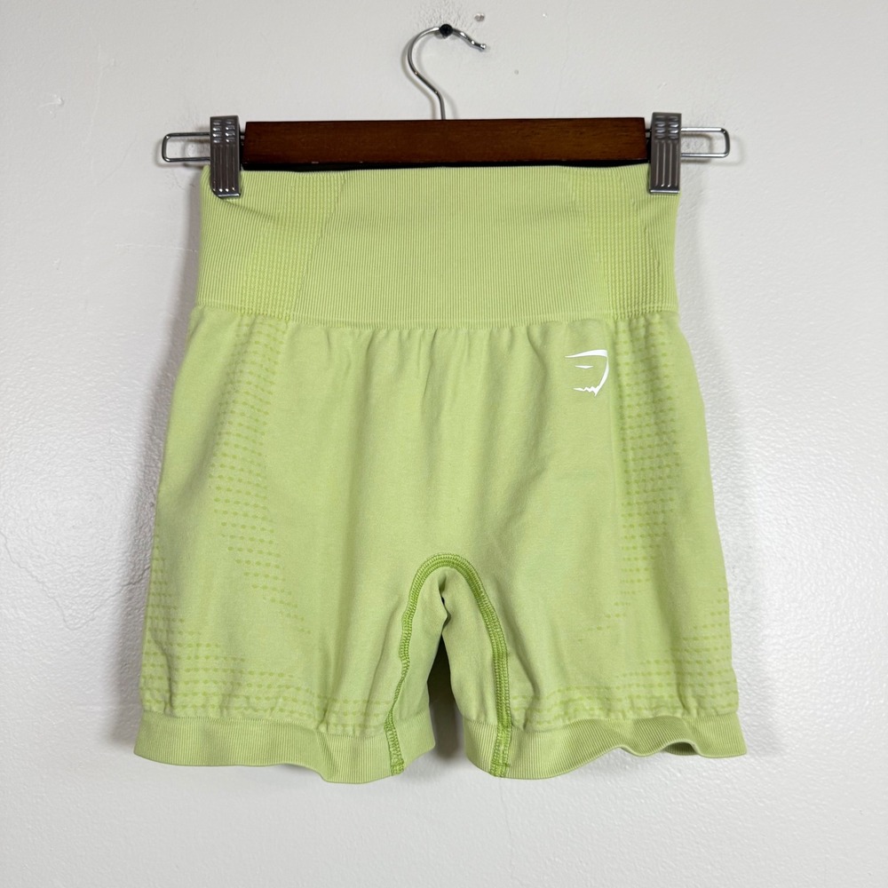 Gymshark Vital Seamless 2.0 High Rise Athletic Shorts Size XS Lime Green